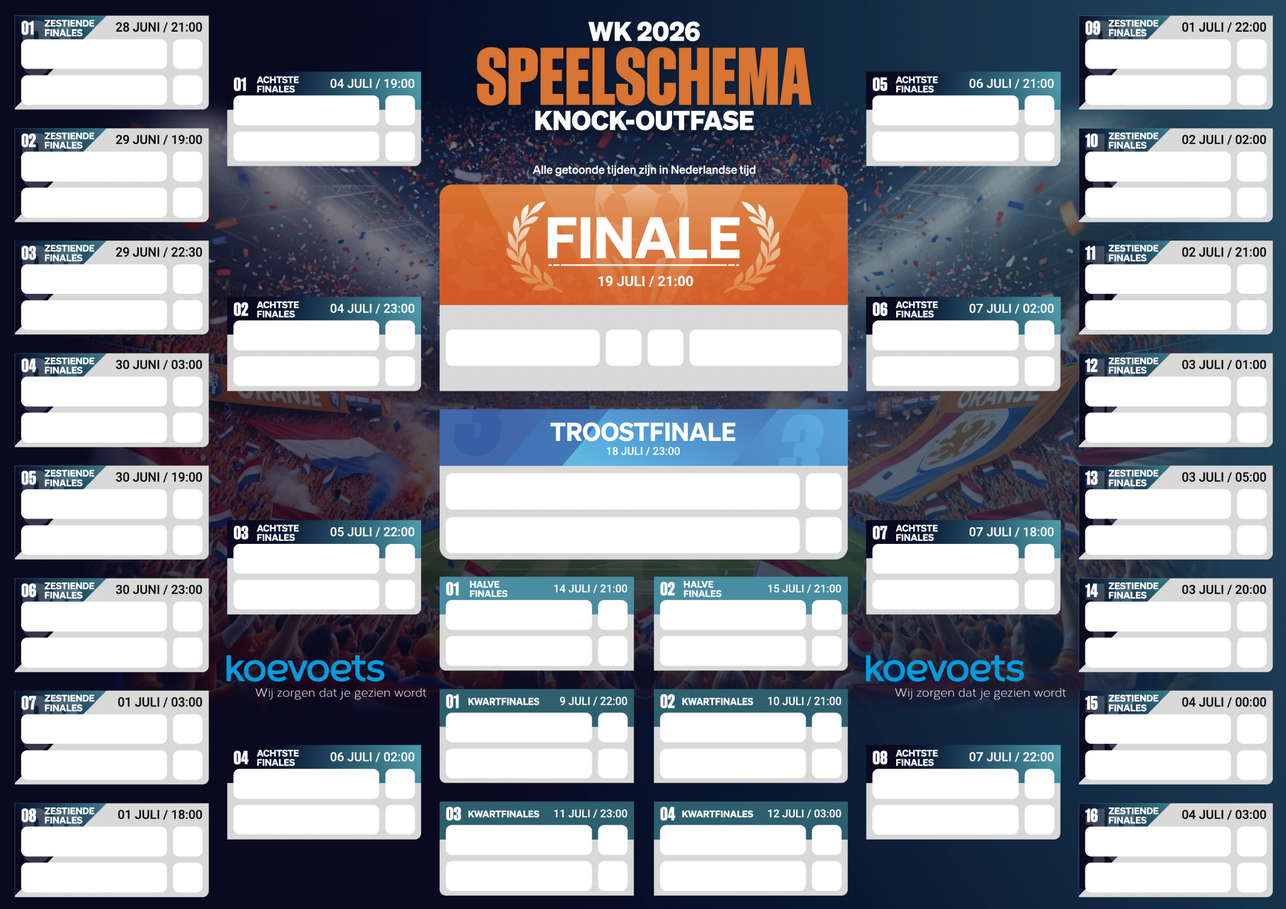 WK 2026 Speelschema